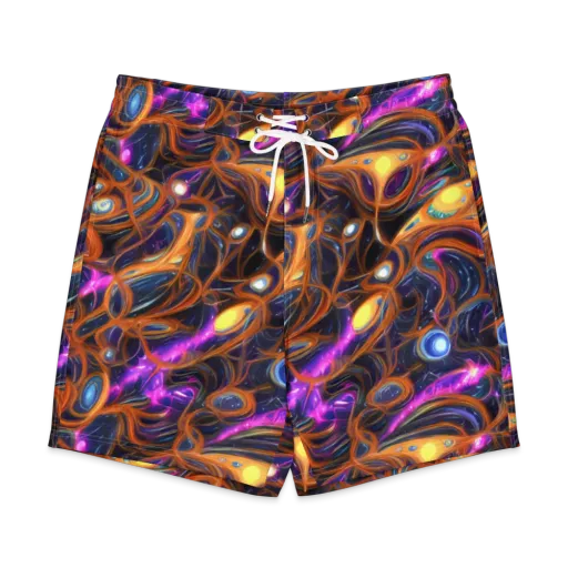 Magnetic Aurora on a Men's Board Shorts