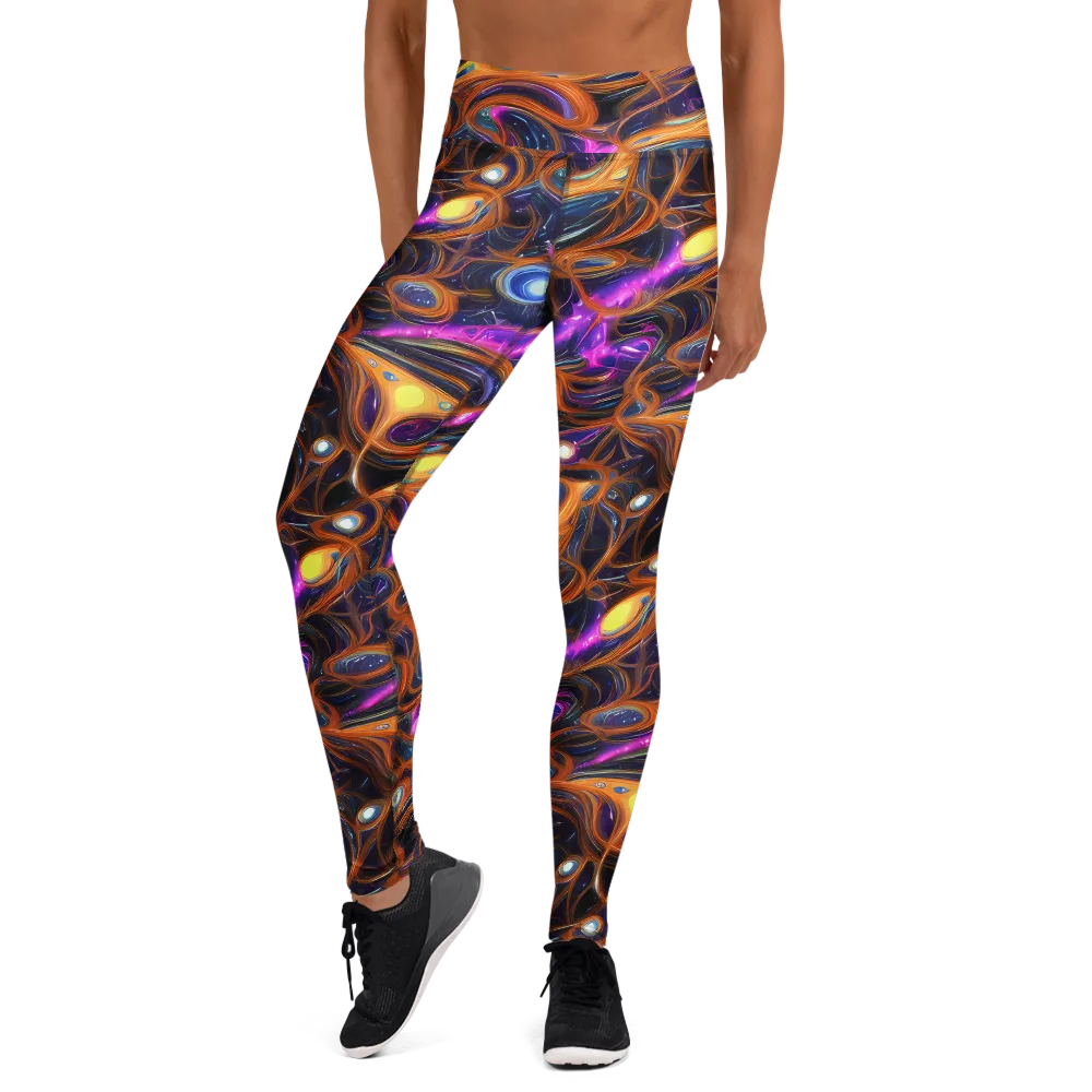 Magnetic Aurora on Yoga Leggings — Front