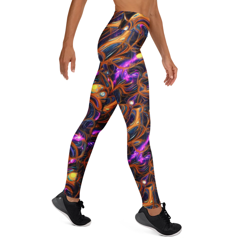 Magnetic Aurora on Yoga Leggings — Right