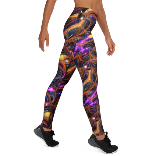 Magnetic Aurora on a Yoga Leggings