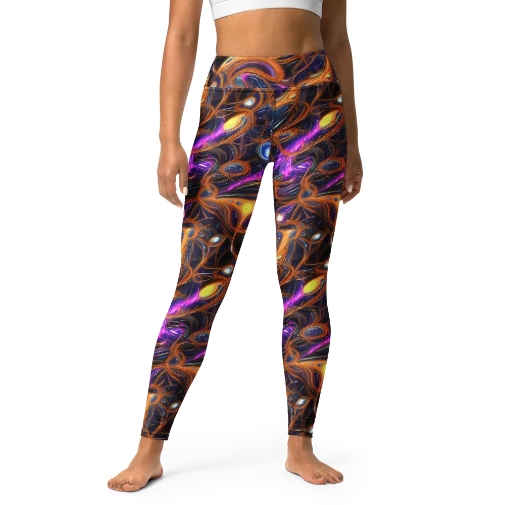 Magnetic Aurora on Yoga Leggings — Front