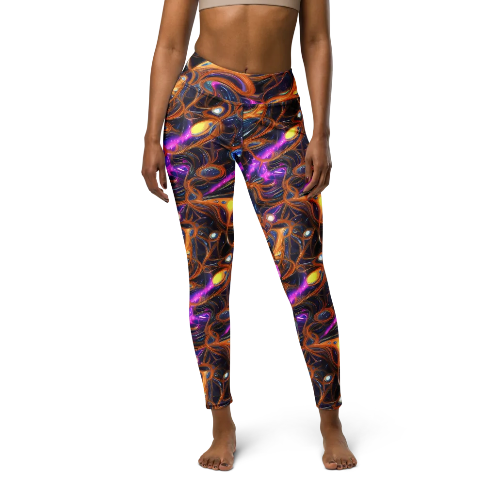 Magnetic Aurora on Yoga Leggings — Front