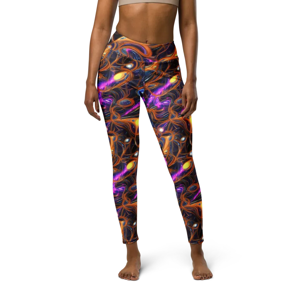 Magnetic Aurora on Yoga Leggings — Front