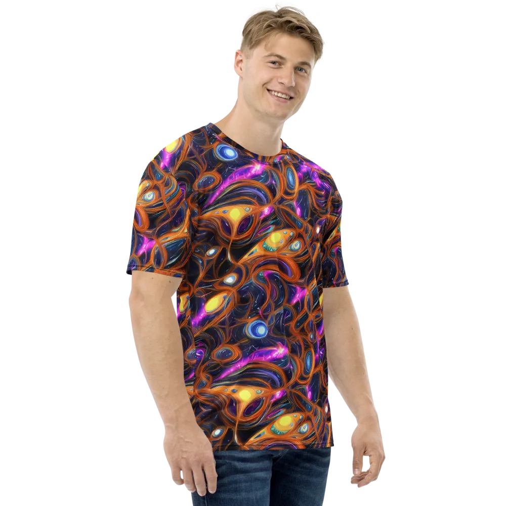 Magnetic Aurora on Men's Crew Neck T-Shirt — Right