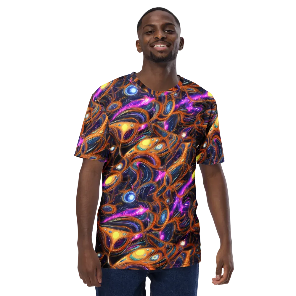 Magnetic Aurora on Men's Crew Neck T-Shirt — Front