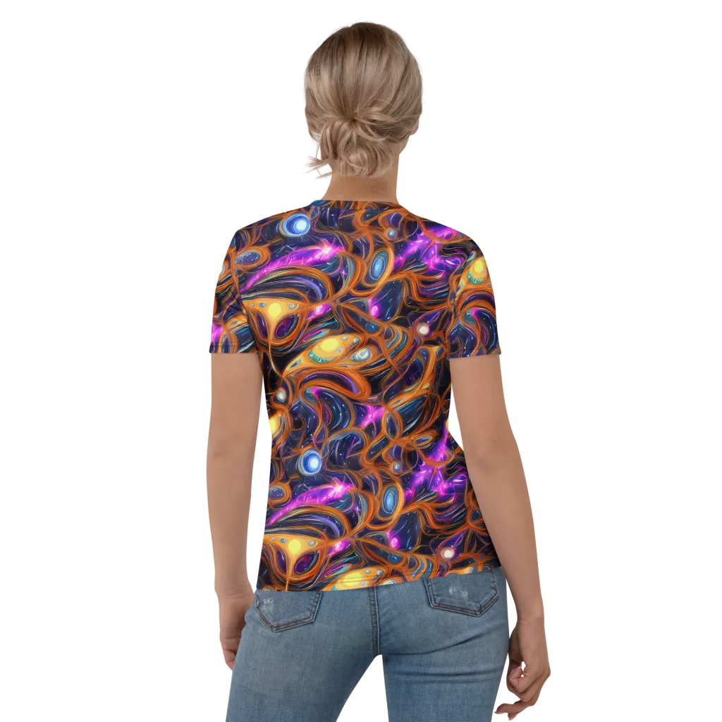 Magnetic Aurora on Women's Crew Neck T-Shirt — Back