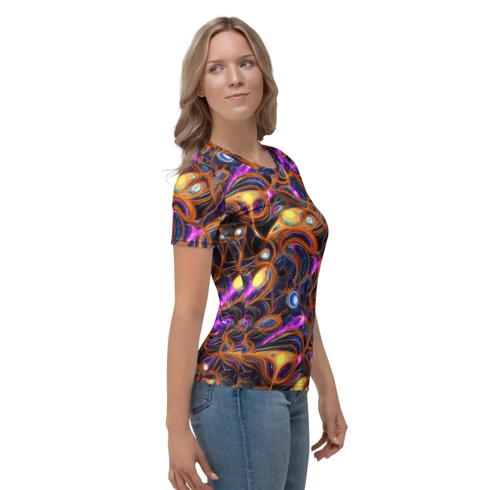 Magnetic Aurora on Women's Crew Neck T-Shirt — Right