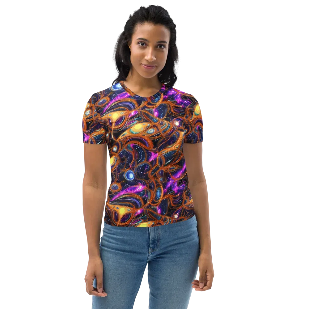 Magnetic Aurora on Women's Crew Neck T-Shirt — Front