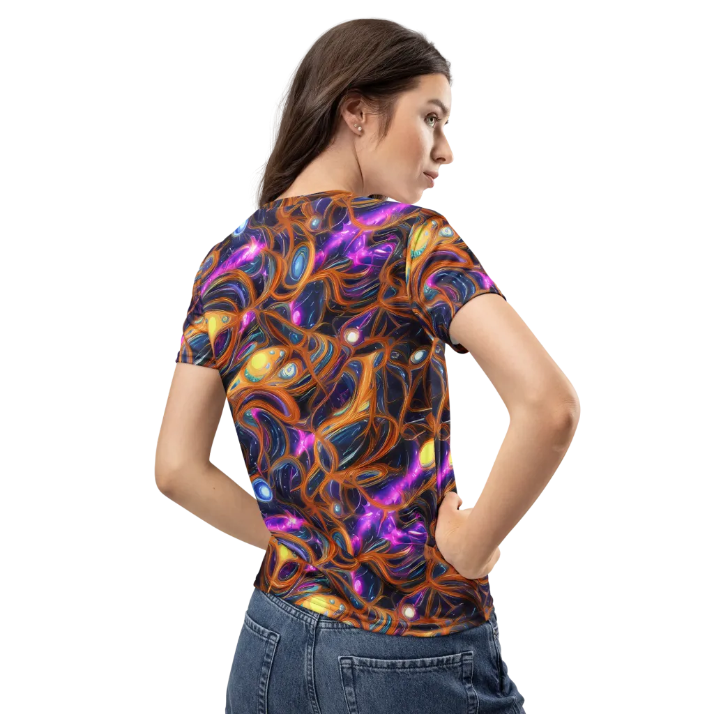 Magnetic Aurora on Women's Crew Neck T-Shirt — Back