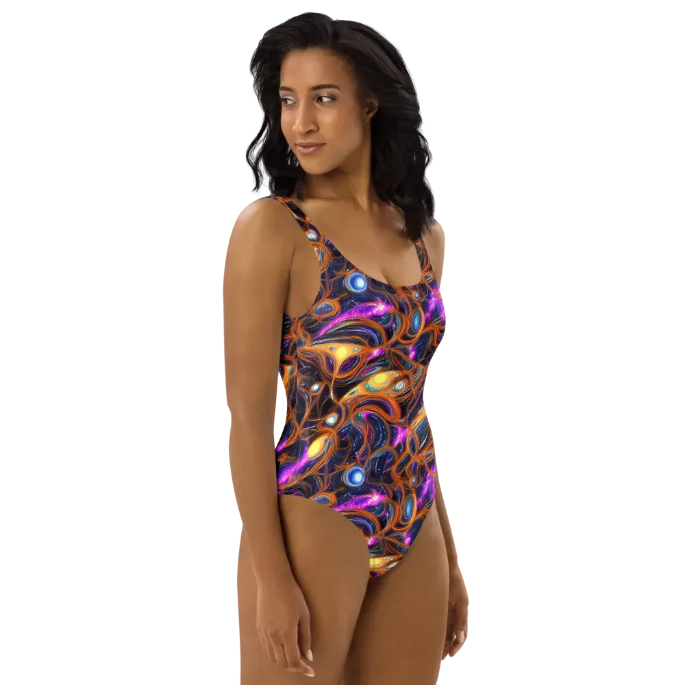 Magnetic Aurora on One-Piece Swimsuit — Right