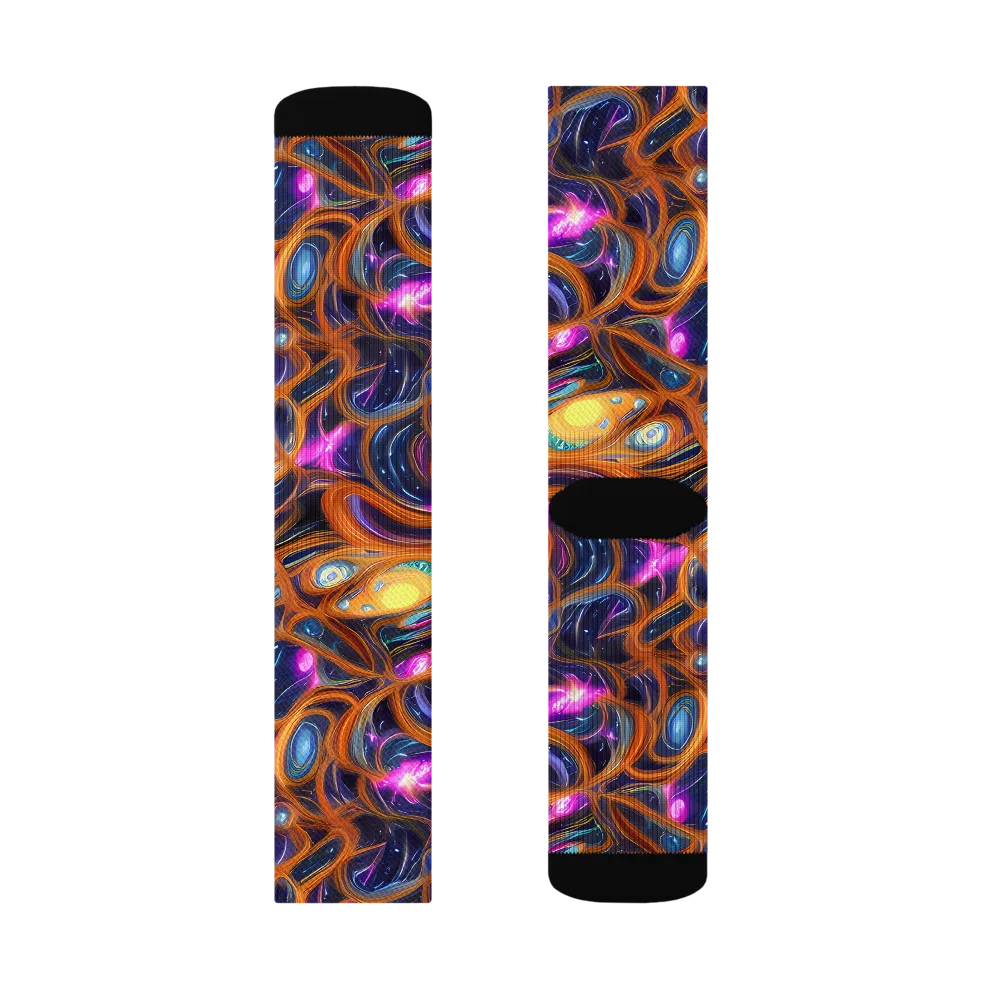 Magnetic Aurora on Socks — Left Sock