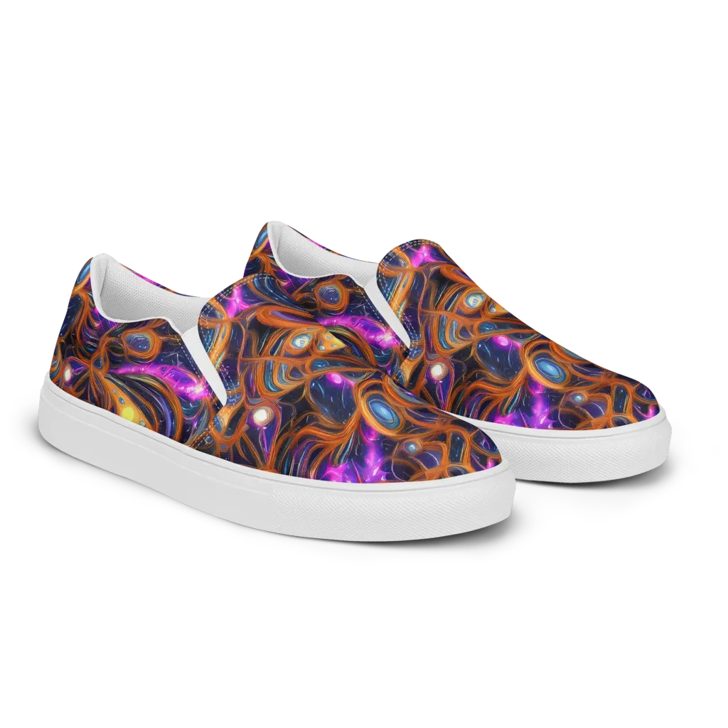 Magnetic Aurora on Women's Slip-On Canvas Shoes — Right Front