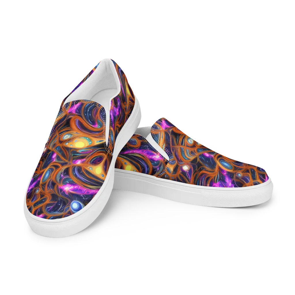 Magnetic Aurora on Women's Slip-On Canvas Shoes — Left Front