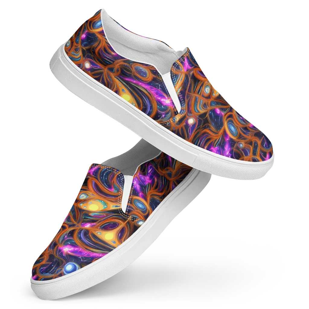 Magnetic Aurora on Women's Slip-On Canvas Shoes — Front