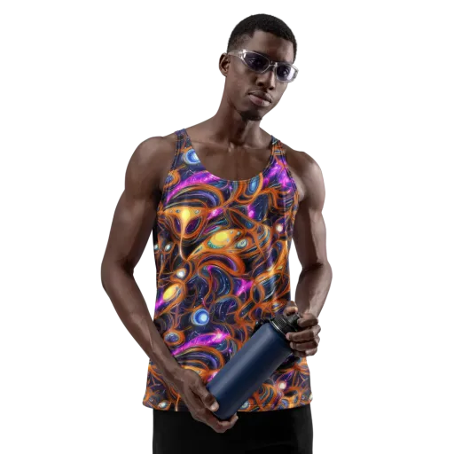 Magnetic Aurora on a Men's Tank Top
