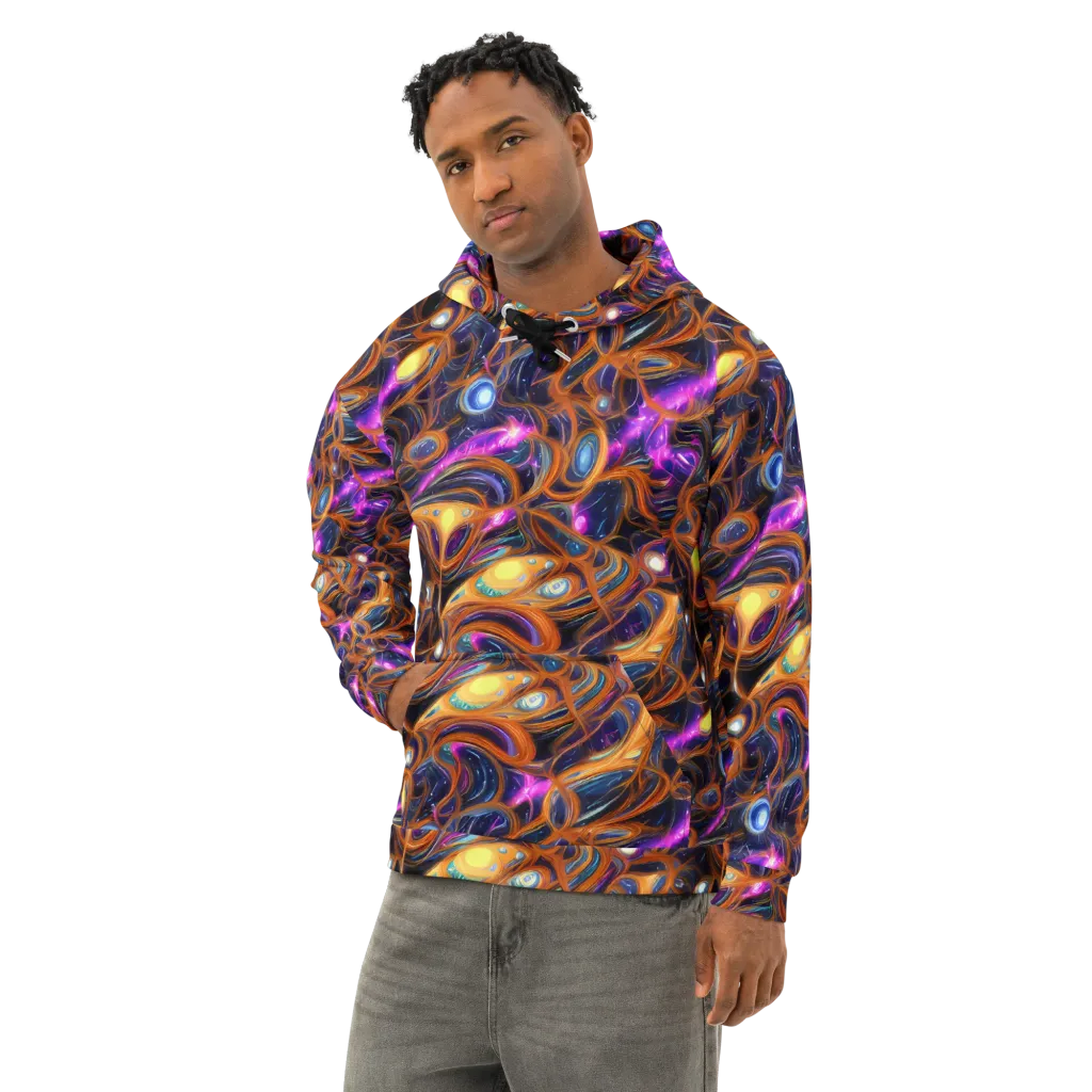 Magnetic Aurora on Cotton Hoodie — Left Front