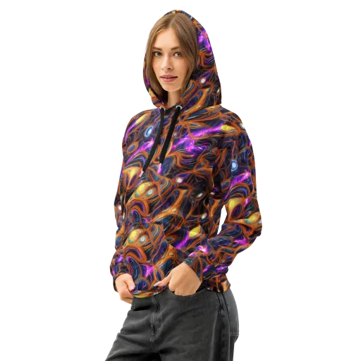 Magnetic Aurora on a Cotton Hoodie