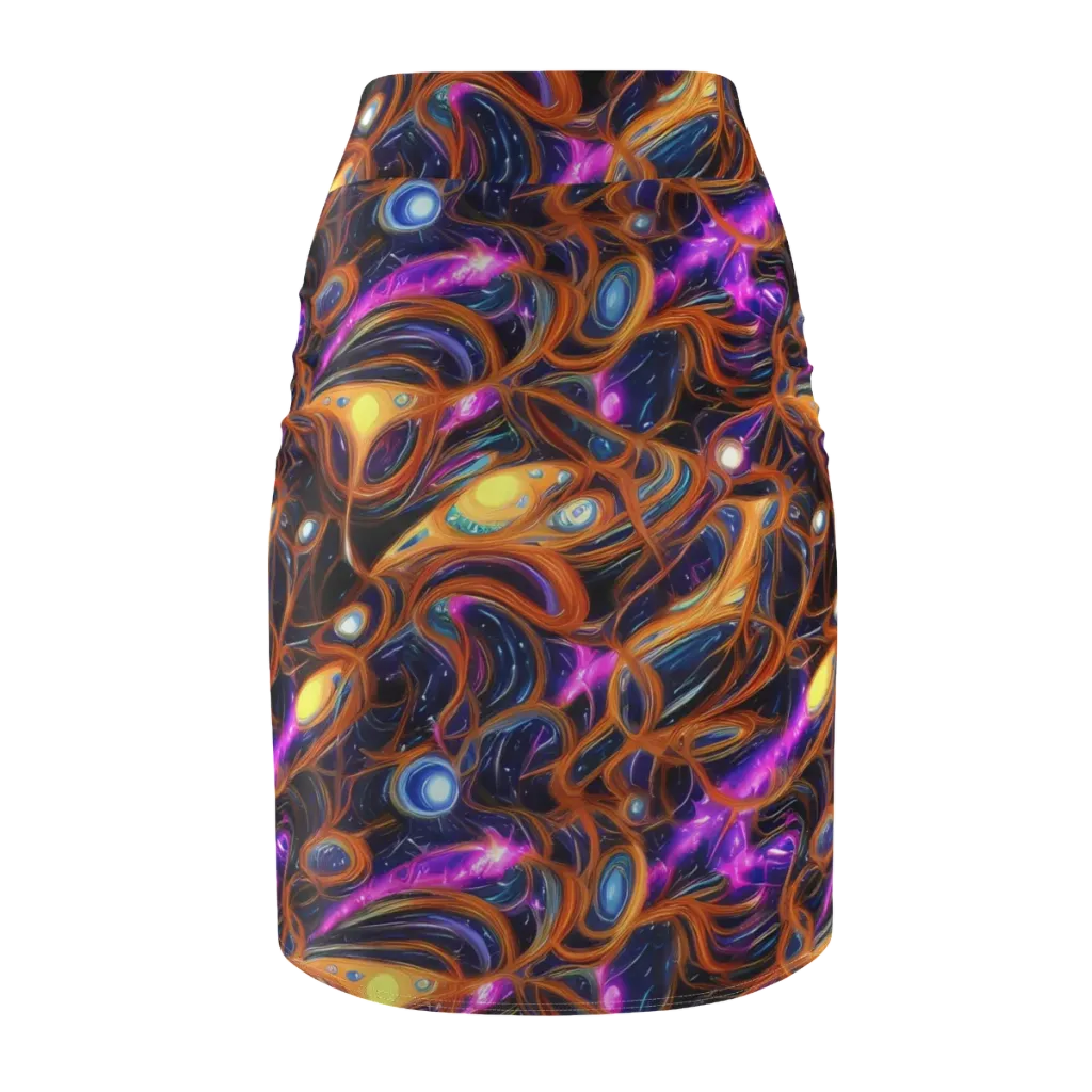 Magnetic Aurora on Pencil Skirt — Back