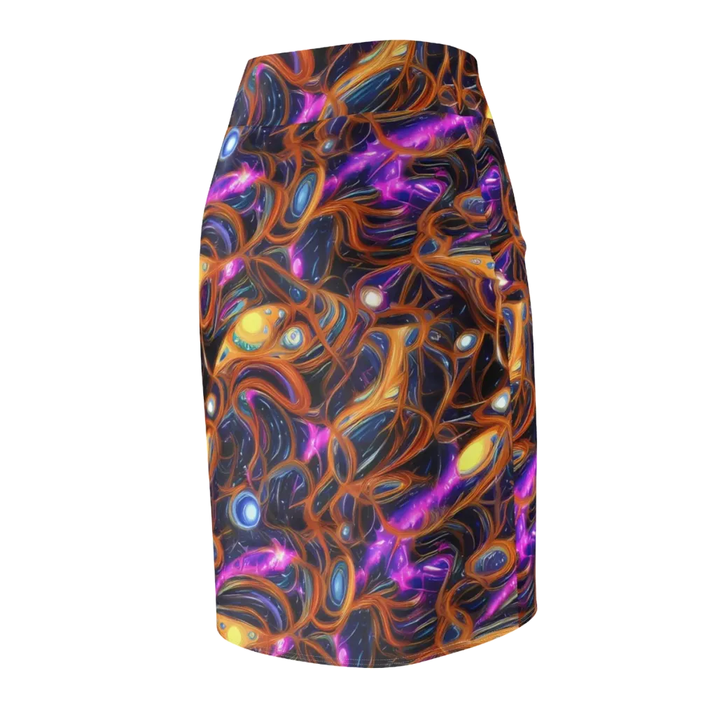 Magnetic Aurora on Pencil Skirt — Back Side