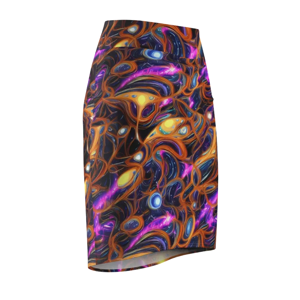 Magnetic Aurora on Pencil Skirt — Front Side
