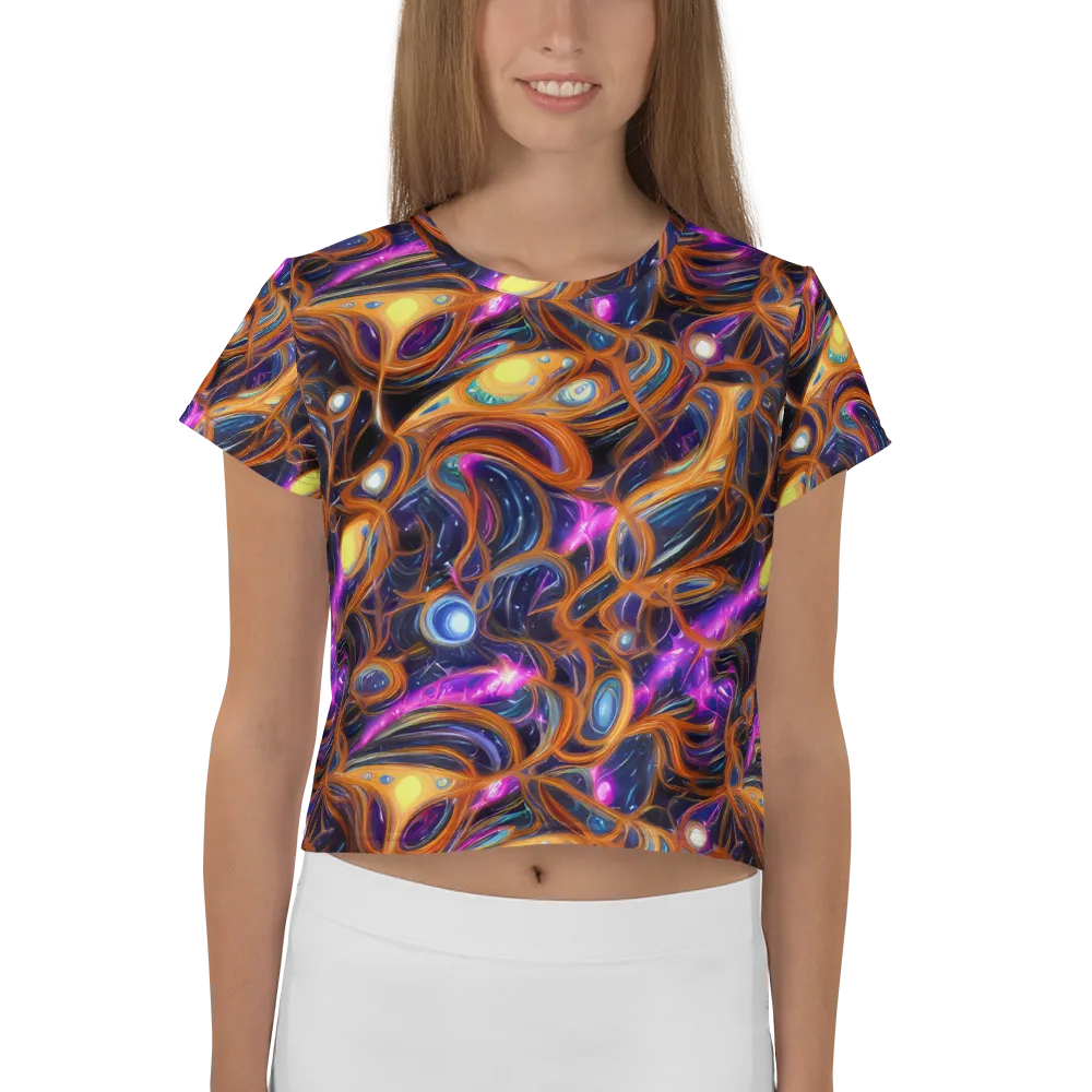 Magnetic Aurora on Crop Tee — Front