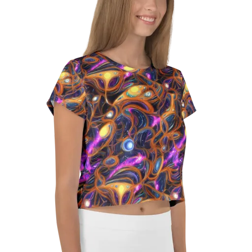 Magnetic Aurora on a Crop Tee