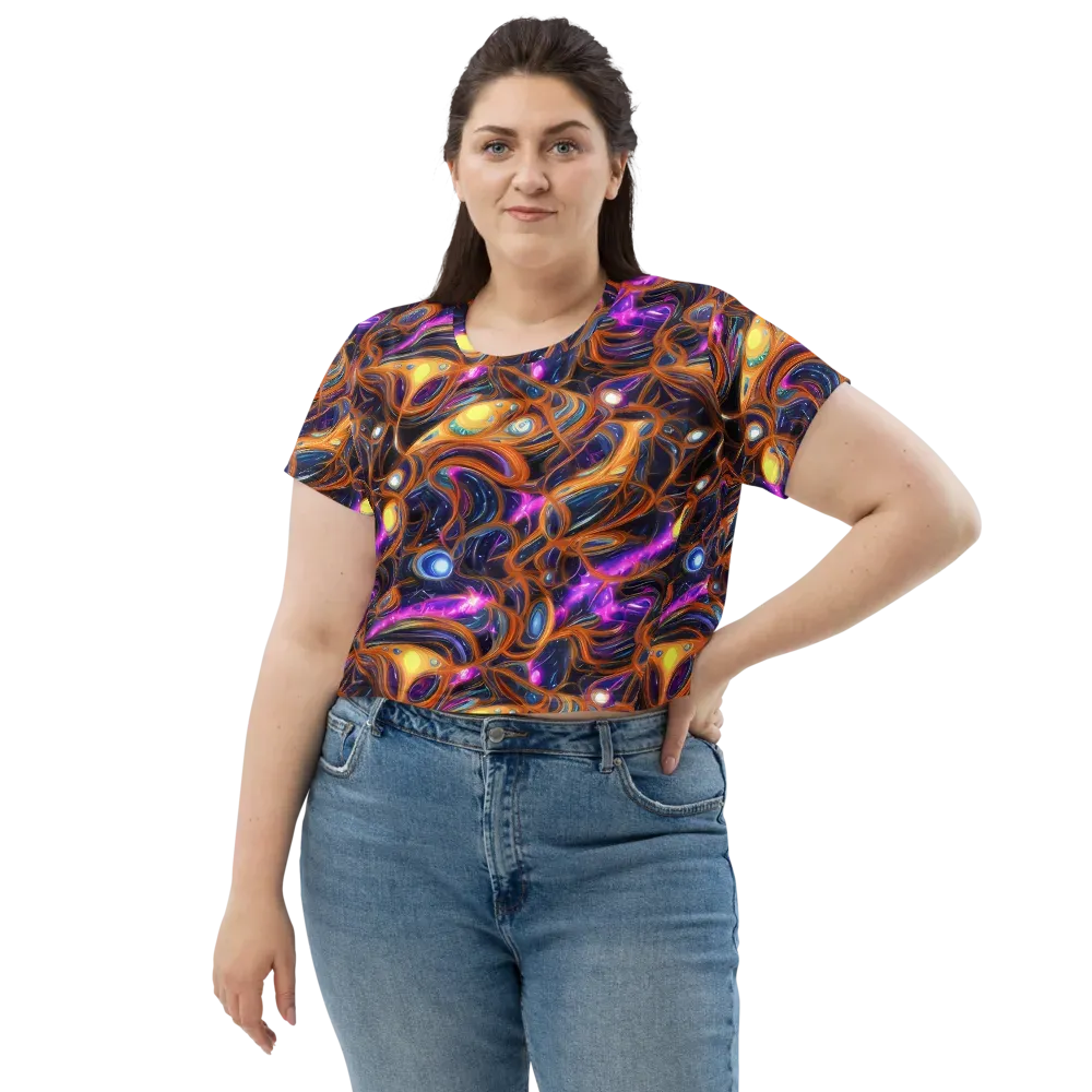 Magnetic Aurora on Crop Tee — Front