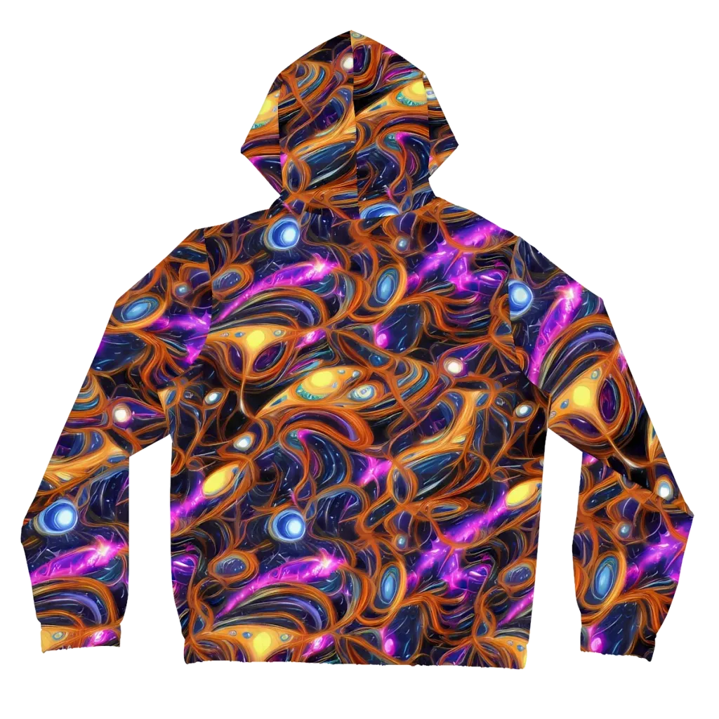 Magnetic Aurora on Women's Full-Zip Hoodie — Back