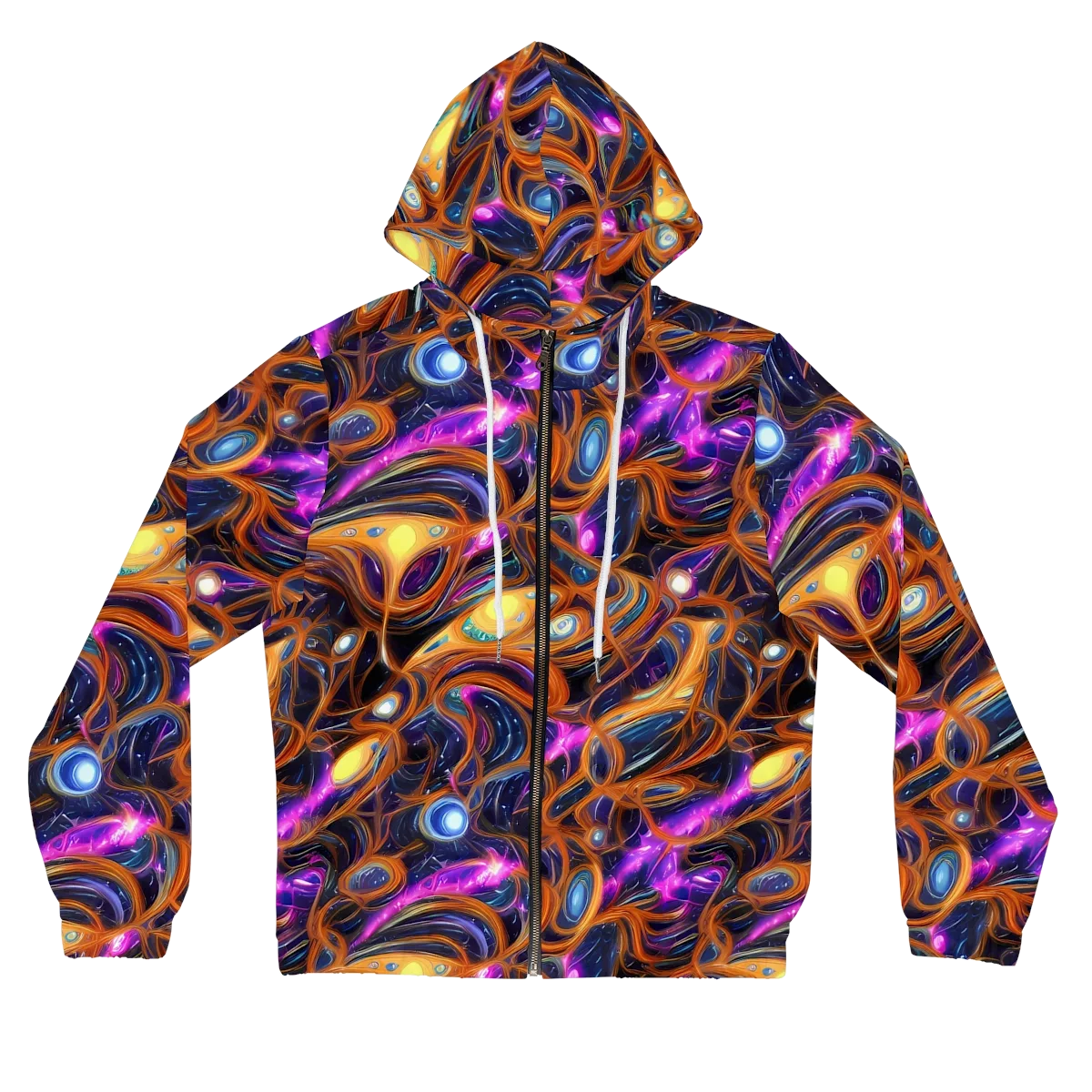 Magnetic Aurora on Women's Full-Zip Hoodie — Front