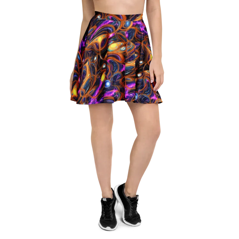 Magnetic Aurora on Skater Skirt — Front