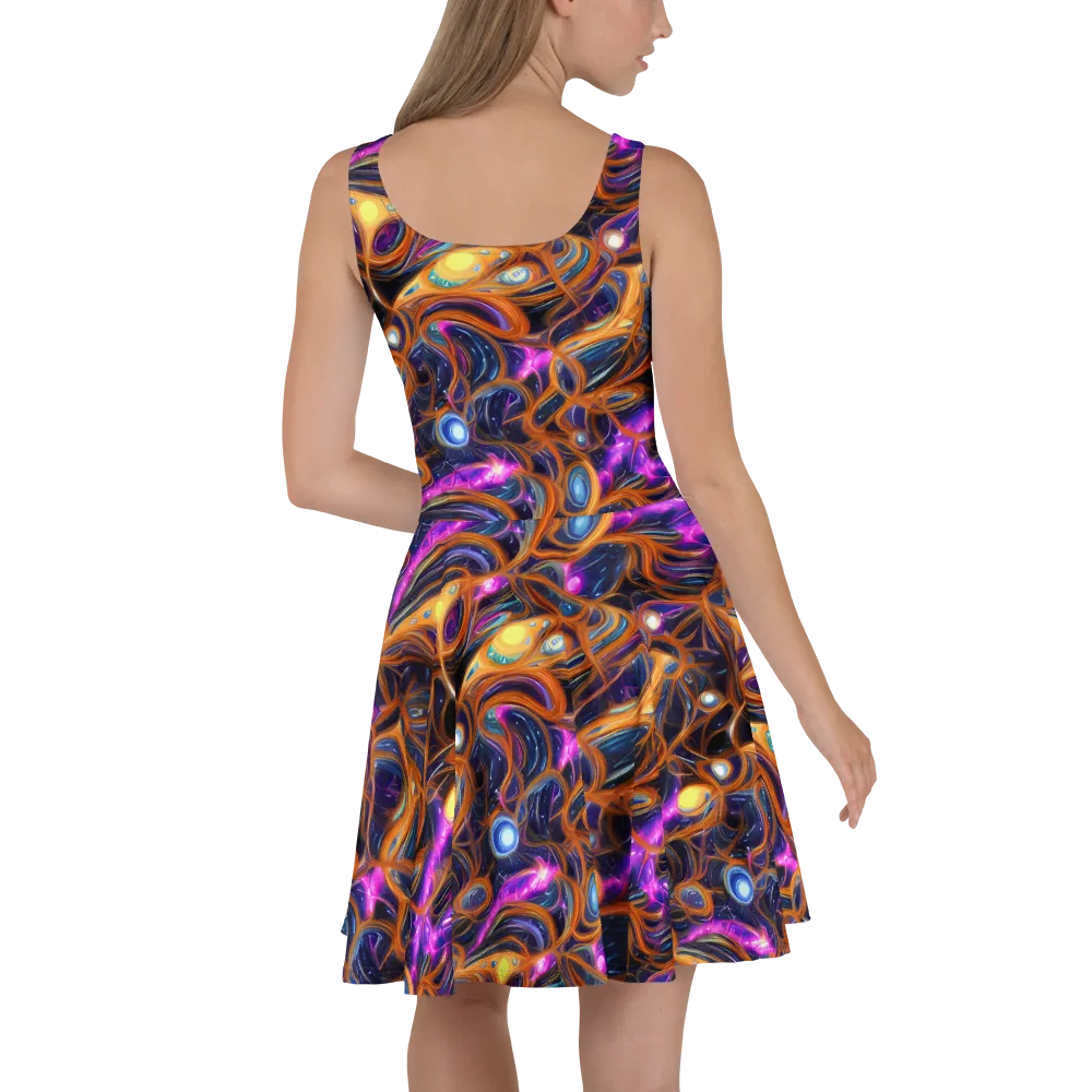 Magnetic Aurora on Skater Dress — Back