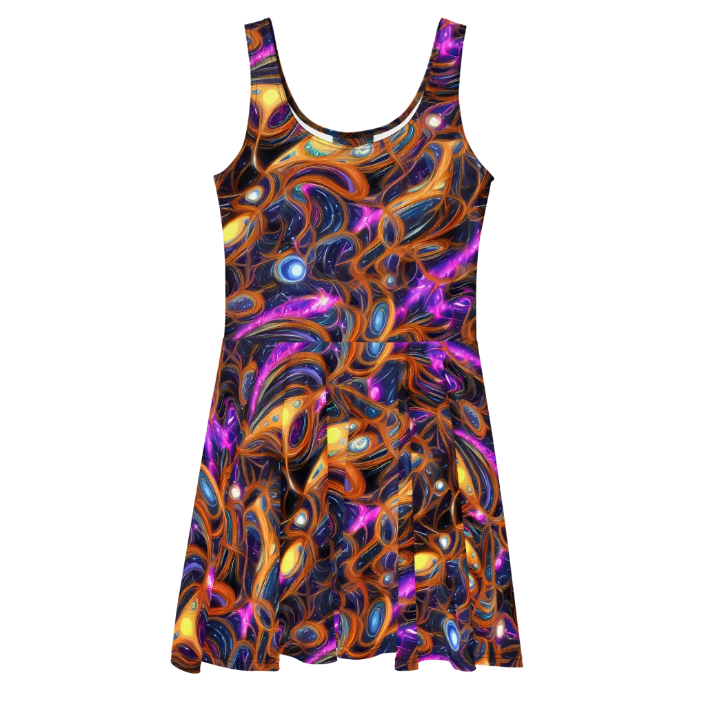 Magnetic Aurora on Skater Dress — Front