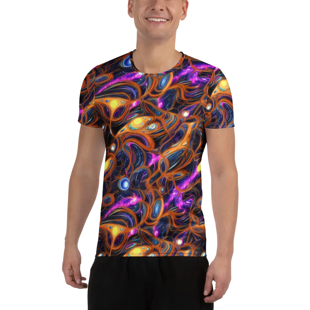 Magnetic Aurora on Men's Athletic T-Shirt — Front