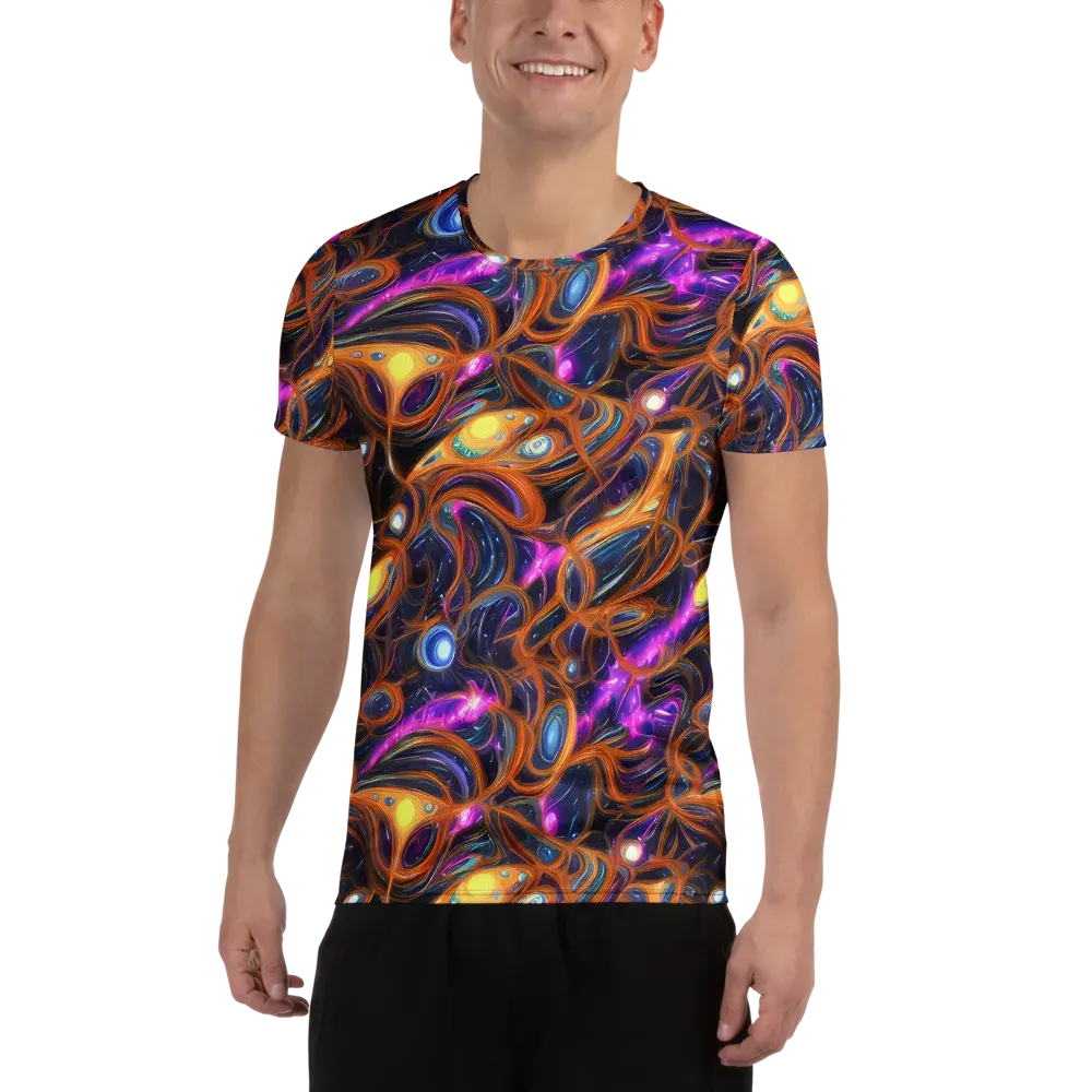 Magnetic Aurora on Men's Athletic T-Shirt — Front