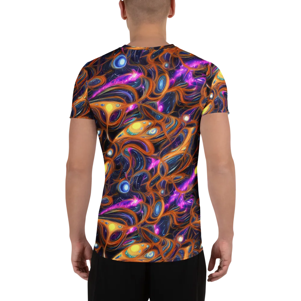 Magnetic Aurora on Men's Athletic T-Shirt — Back