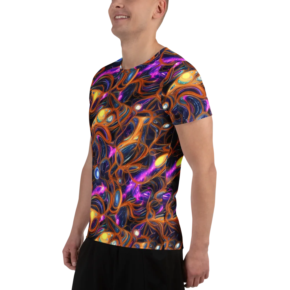 Magnetic Aurora on Men's Athletic T-Shirt — Left
