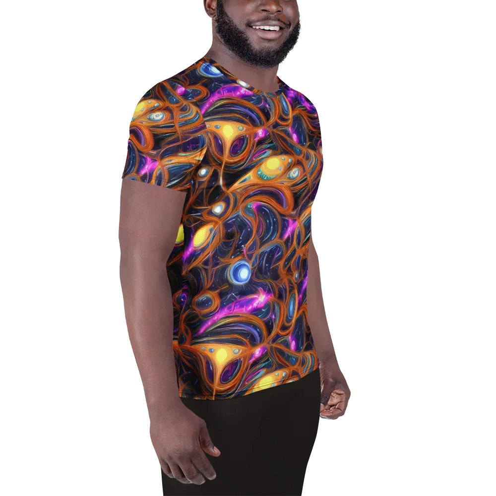 Magnetic Aurora on Men's Athletic T-Shirt — Right