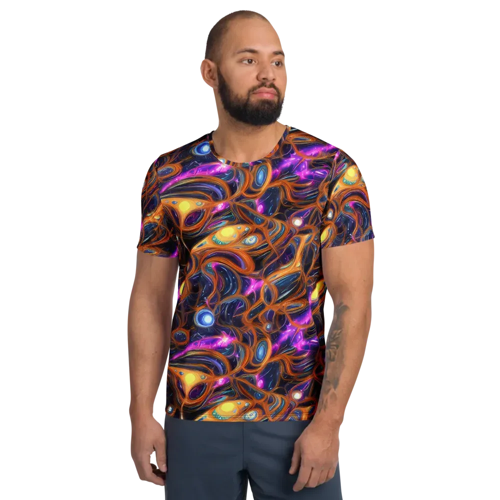 Magnetic Aurora on Men's Athletic T-Shirt — Front