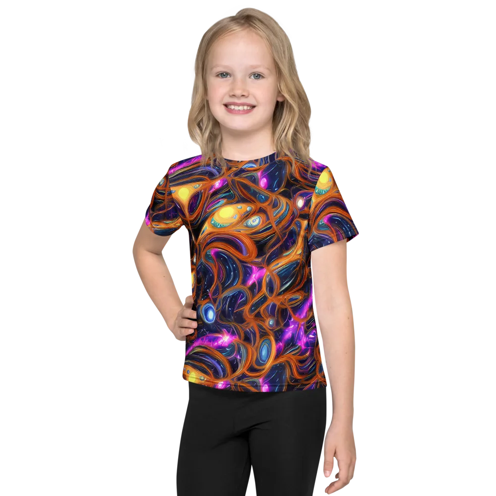 Magnetic Aurora on Kids Crew Neck T-Shirt — Front