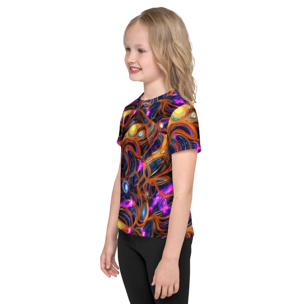 Magnetic Aurora on Kids Crew Neck T-Shirt — Left