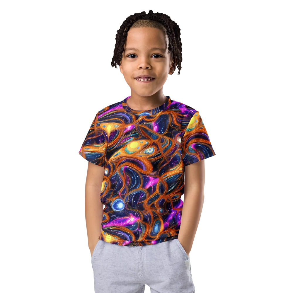 Magnetic Aurora on Kids Crew Neck T-Shirt — Front