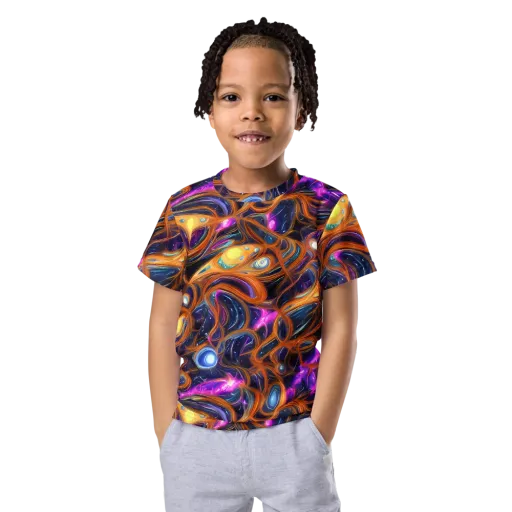 Magnetic Aurora on a Kids Crew Neck T-Shirt