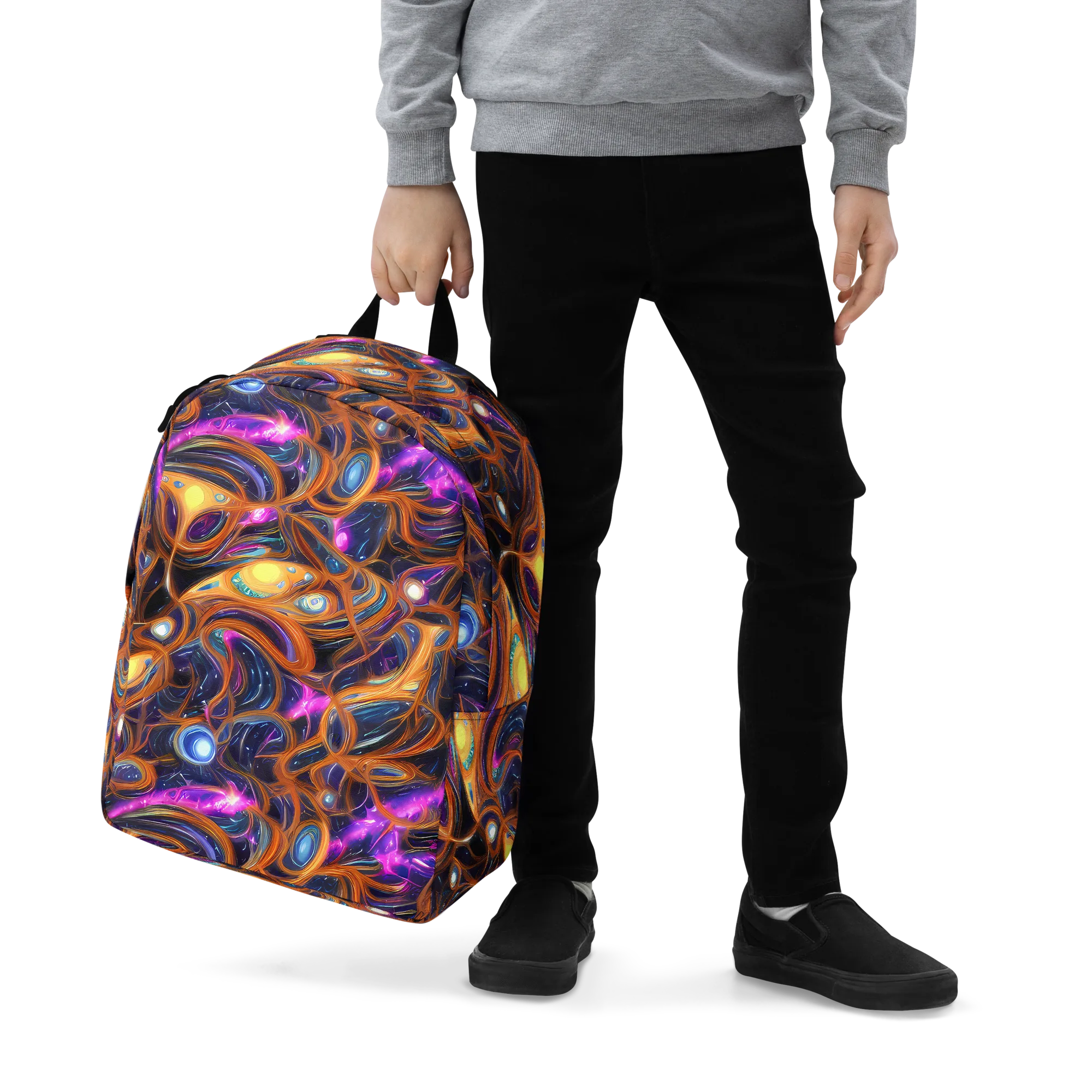 Magnetic Aurora on Minimalist Backpack — Zoomed-in