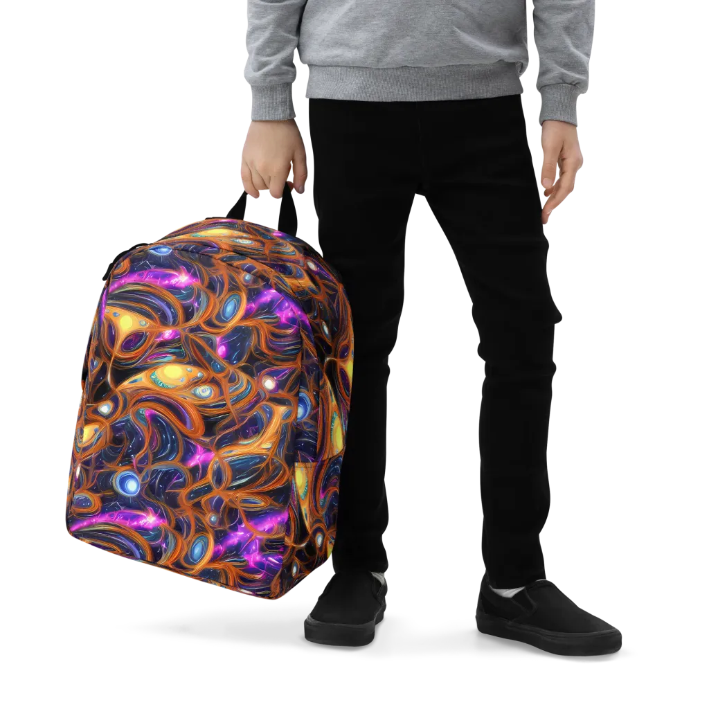 Magnetic Aurora on Minimalist Backpack — Zoomed-in
