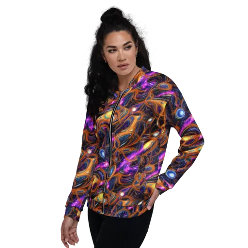 Magnetic Aurora on a Bomber Jacket