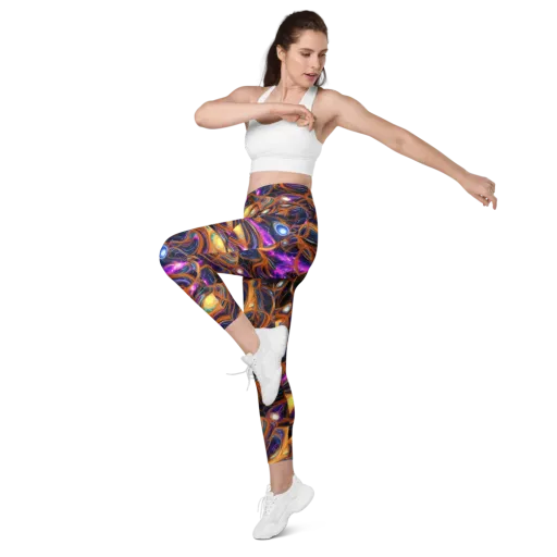 Magnetic Aurora on a Leggings with Pockets