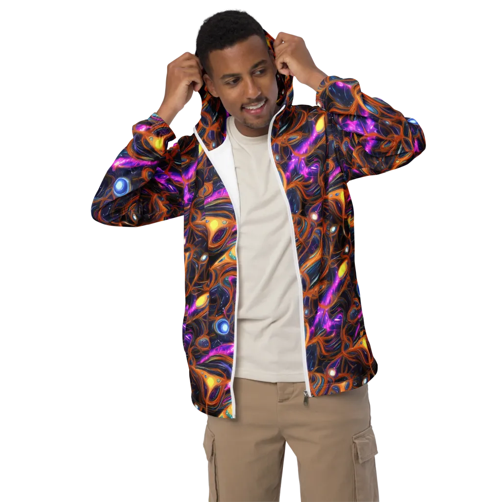 Magnetic Aurora on Men's Windbreaker — Front