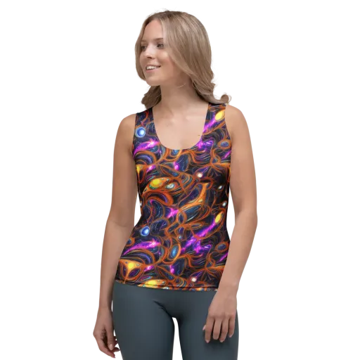 Magnetic Aurora on a Women's Tank Top