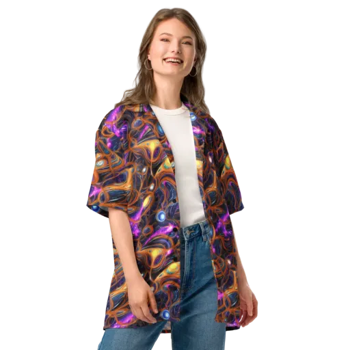 Magnetic Aurora on a Button Shirt