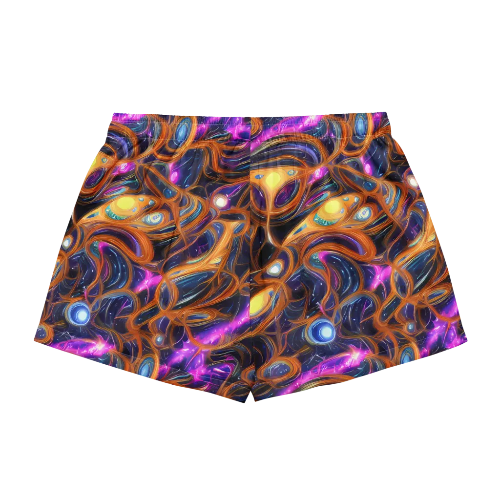 Magnetic Aurora on Women's Pajama Shorts — Back